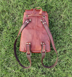 Brown Leather Backpack Rucksack – College & Travel Bag