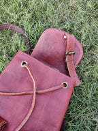 Brown Leather Backpack Rucksack – College & Travel Bag