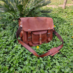 Leather Satchel Crossbody Bag – 15" School, College & Messenger Bag