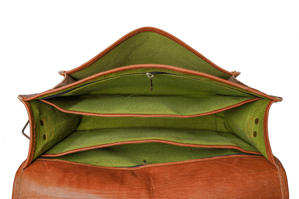 Genuine Leather Messenger Satchel Shoulder Laptop Bag – Unisex