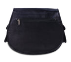 Women's Black Leather Crossbody Shoulder Handbag & Sling Bag