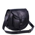 Women's Black Leather Crossbody Shoulder Handbag & Sling Bag