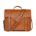 Genuine Leather Messenger Satchel Shoulder Laptop Bag – Unisex