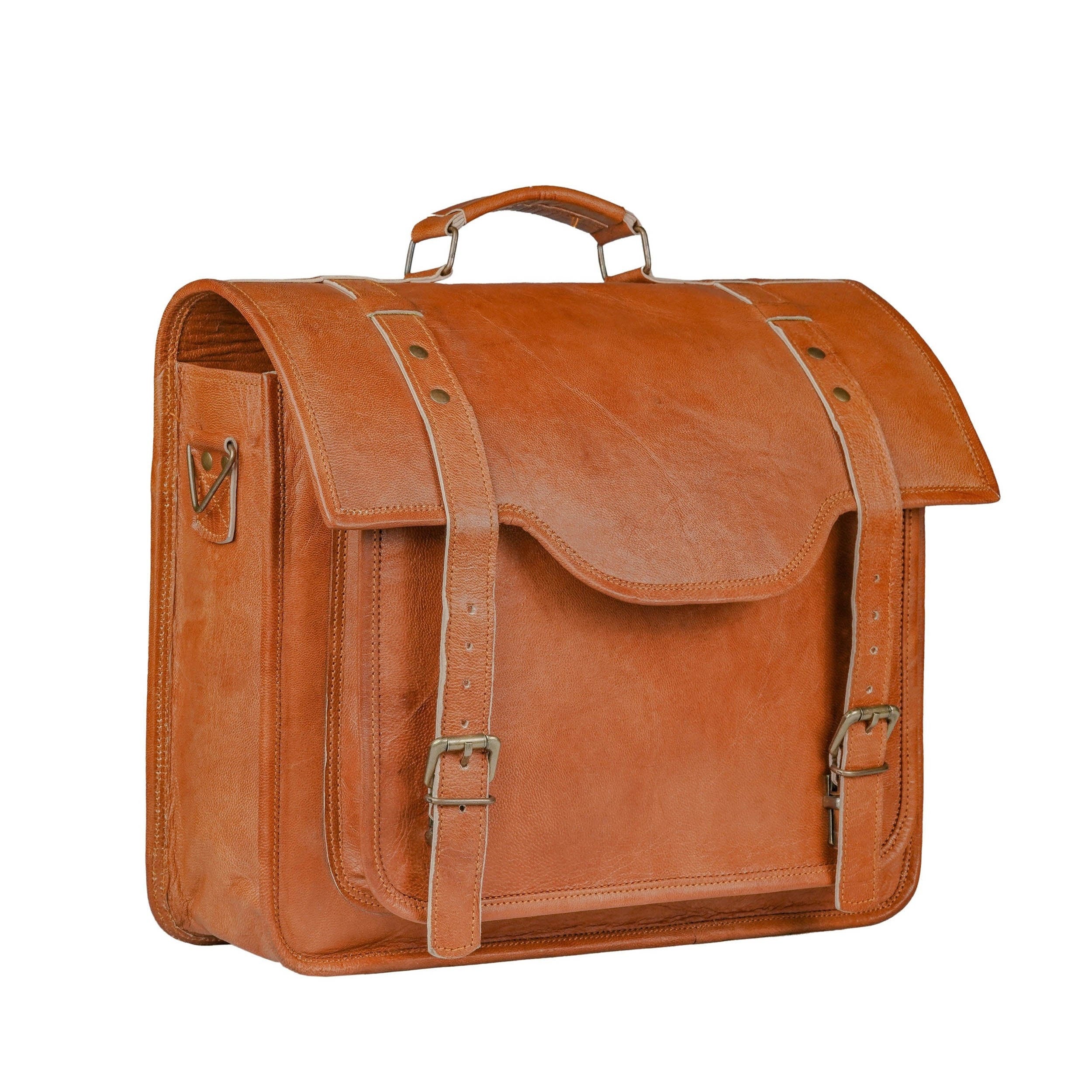 Genuine Leather Messenger Satchel Shoulder Laptop Bag – Unisex