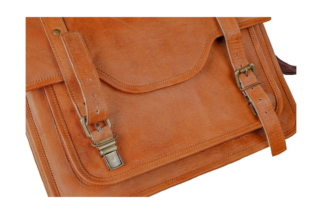 Genuine Leather Messenger Satchel Shoulder Laptop Bag – Unisex