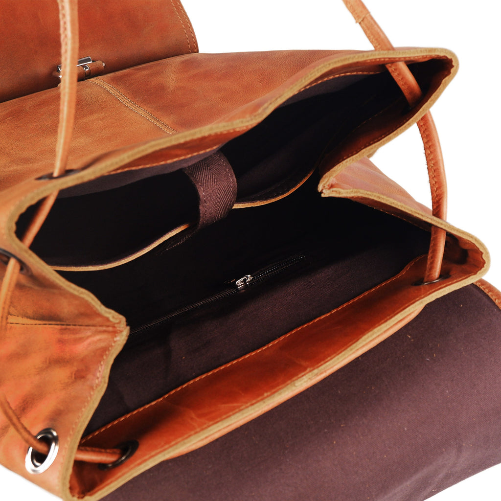 Personalized Genuine Buffalo Leather Backpack – Travel & College