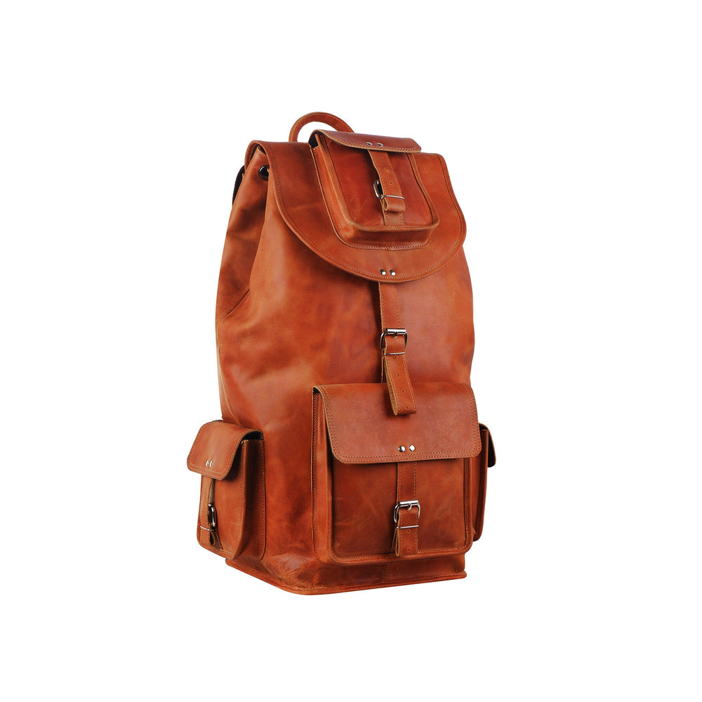 Personalized Genuine Buffalo Leather Backpack – Travel & College