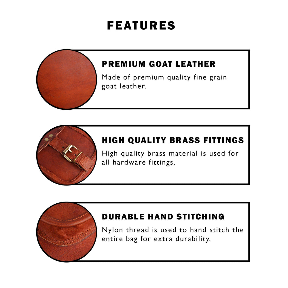 Full Grain Leather Messenger Briefcase – Brown Laptop Crossbody Bag