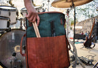 Personalized Leather Drumstick Bag