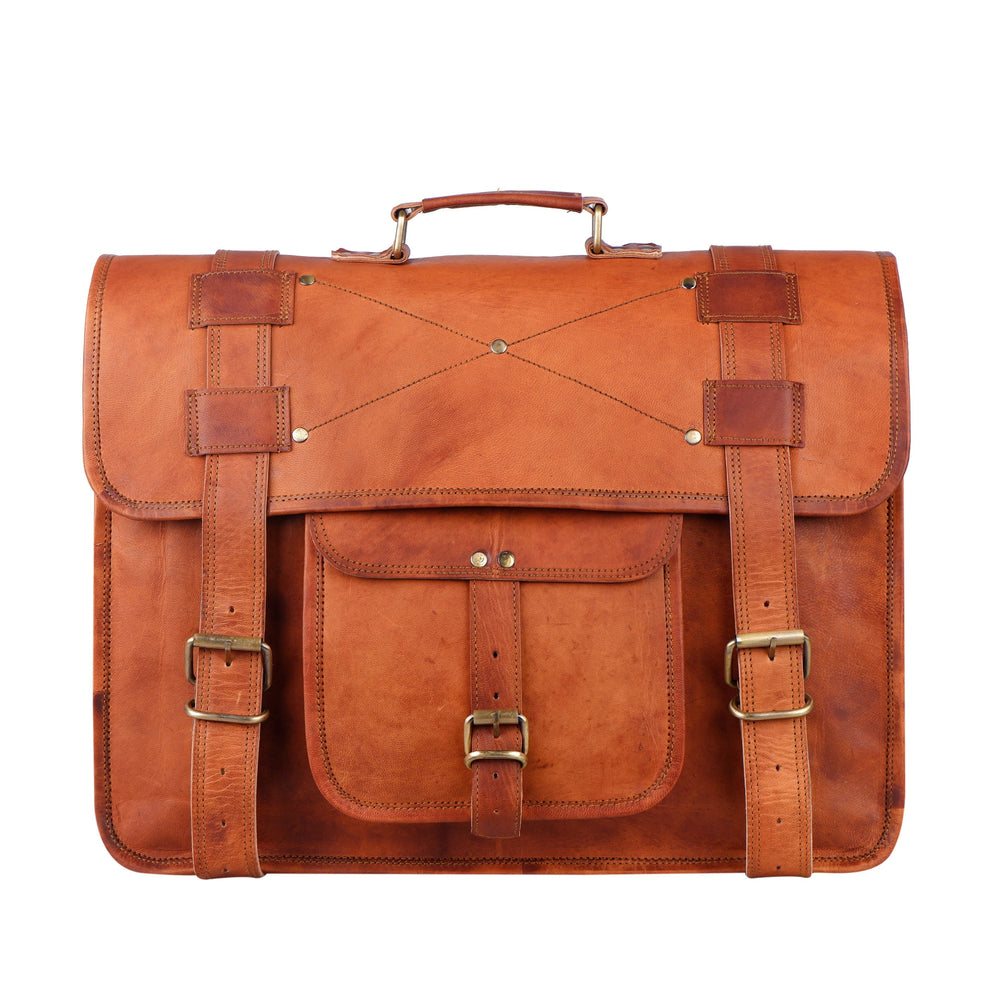 Customized Real Leather Laptop Briefcase – Shoulder Messenger Bag