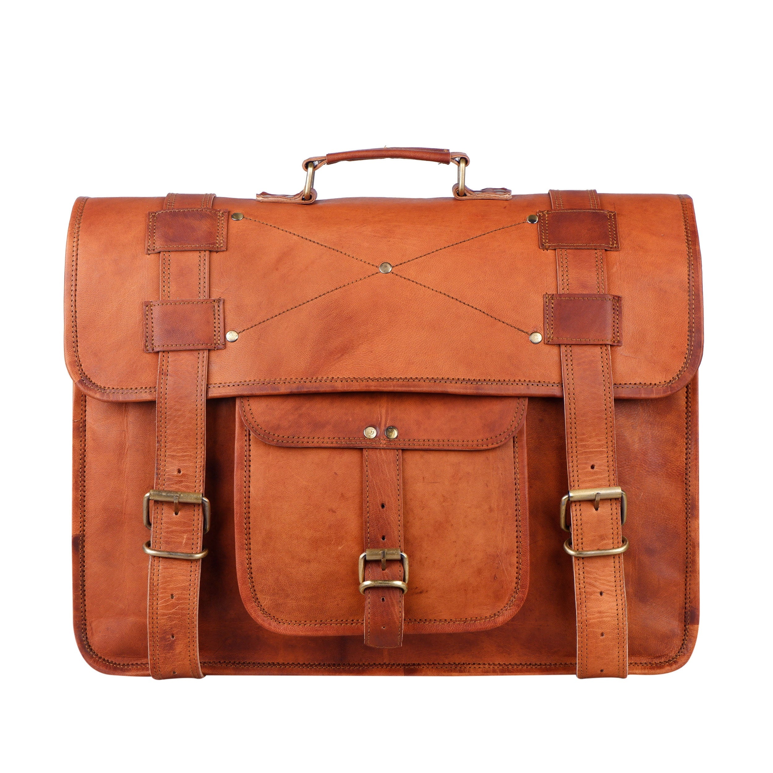 Customized Real Leather Laptop Briefcase – Shoulder Messenger Bag