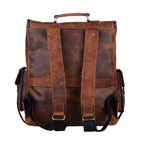 Genuine Buffalo Leather Backpack – Travel, Laptop & College Rucksack
