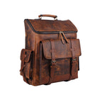Genuine Buffalo Leather Backpack – Travel, Laptop & College Rucksack