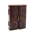 Vintage Embossed Leather Journal Set of 2 – Handmade Notebook 6"x4"