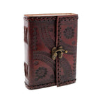 Vintage Embossed Leather Journal Set of 2 – Handmade Notebook 6"x4"