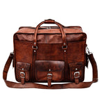Personalized Full Grain Leather Briefcase – Laptop Crossbody Bag