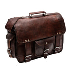 Customized Genuine Leather Laptop Messenger Bag – Brown Briefcase