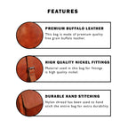 Personalized Genuine Buffalo Leather Backpack – Travel & College