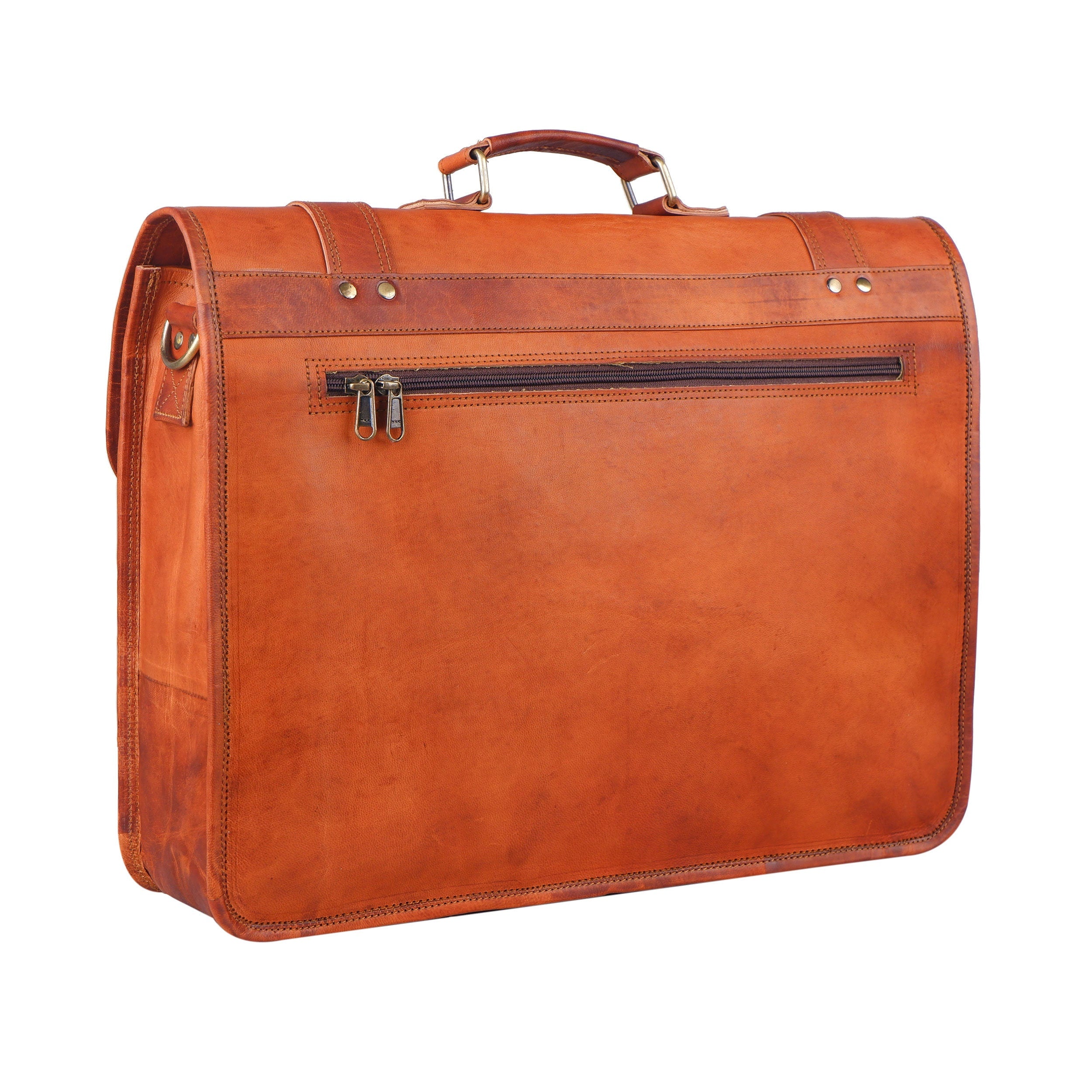 Customized Real Leather Laptop Briefcase – Shoulder Messenger Bag
