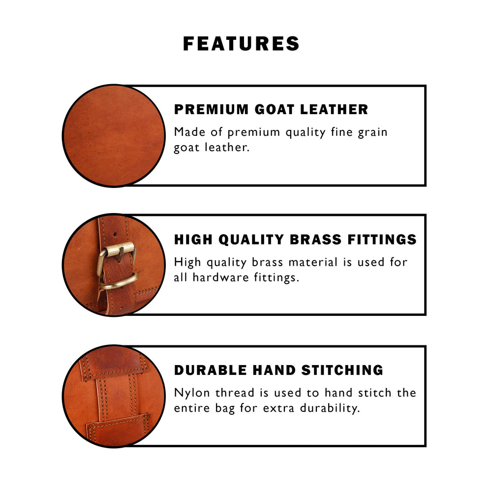 Customized Real Leather Laptop Briefcase – Shoulder Messenger Bag
