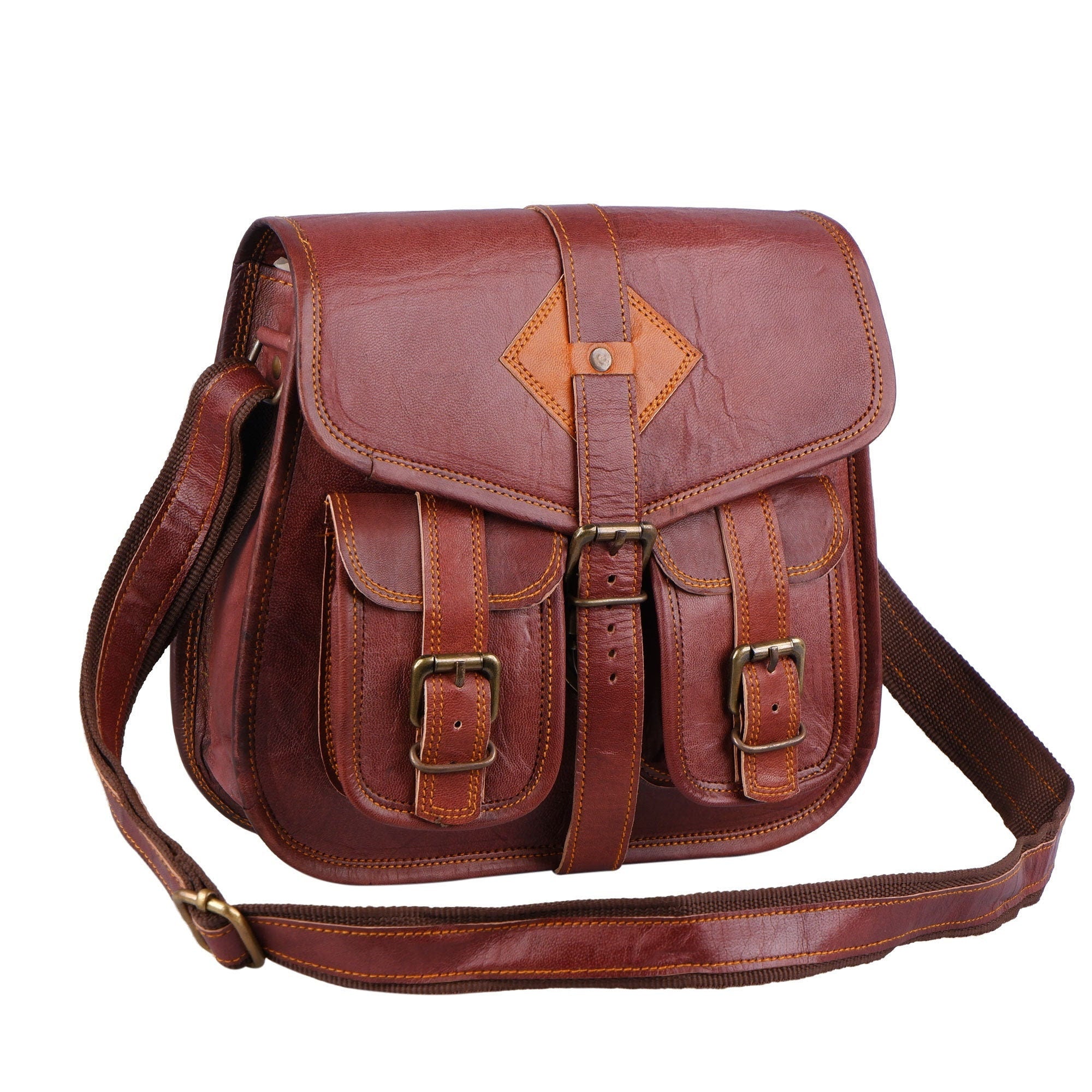 Vintage Women's Leather Shoulder Bag – Crossbody Satchel Sling