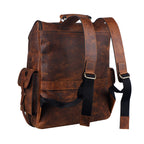 Genuine Buffalo Leather Backpack – Travel, Laptop & College Rucksack