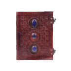 Blue 3 Stones Embossed Leather Diary Set of 2 – Coptic Bound