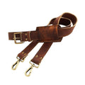 Adjustable Leather Shoulder Strap – Padded Brass Swivel Hooks