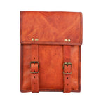 Customized Leather iPad Mini Messenger Bag – Brown Crossbody