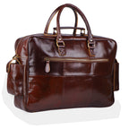 Cherry Red Buffalo Leather Laptop Briefcase – Unisex Crossbody Bag