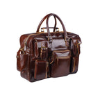 Cherry Red Buffalo Leather Laptop Briefcase – Unisex Crossbody Bag