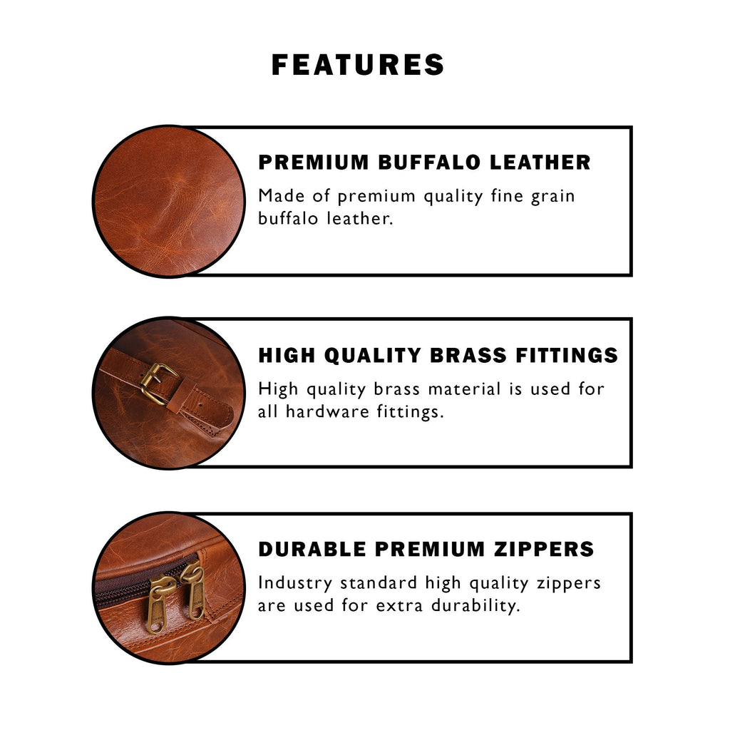 Buffalo Leather Cymbal Bag – Handmade Drum Case