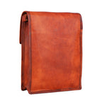 Customized Leather iPad Mini Messenger Bag – Brown Crossbody
