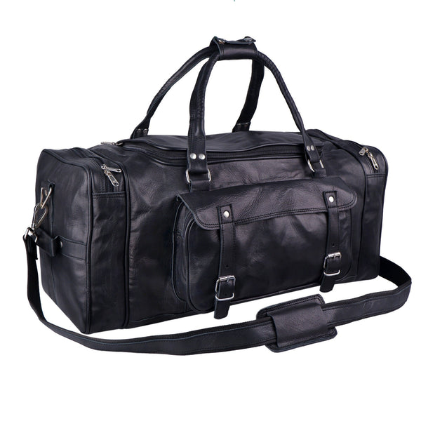 The Black Fort Duffle — Full-Grain Leather Weekender