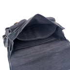 Custom Black Leather Messenger Bag – Full Grain Laptop Crossbody
