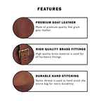 Personalized Full Grain Leather Flap Duffel Bag – Overnight Travel