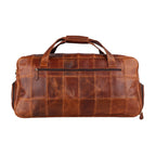 Men's Personalised Buffalo Leather Weekender Duffel Bag – Tan Brown