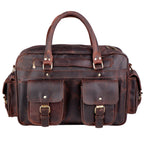 Premium Buffalo Leather Briefcase – Vintage Brown Laptop Bag