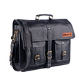 Custom Black Leather Messenger Bag – Full Grain Laptop Crossbody