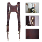 Dual Leather Camera Strap Harness – Personalized Photographer Gift