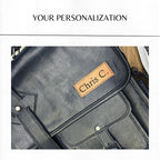 Custom Black Leather Messenger Bag – Full Grain Laptop Crossbody