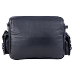 Personalized Black Leather Camera Saddle Bag – DSLR Satchel