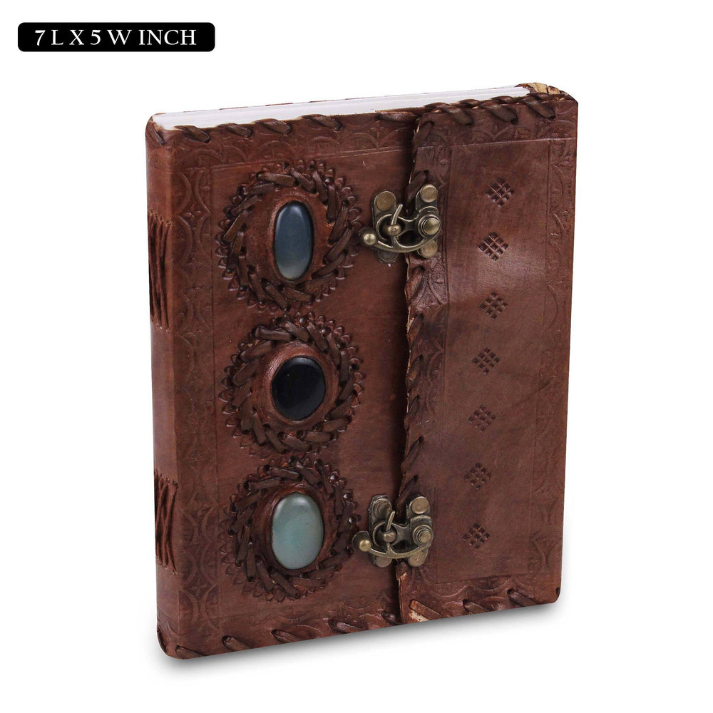 Handmade Leather Journal Combo – Sketchbook, Diary & Notebook Set