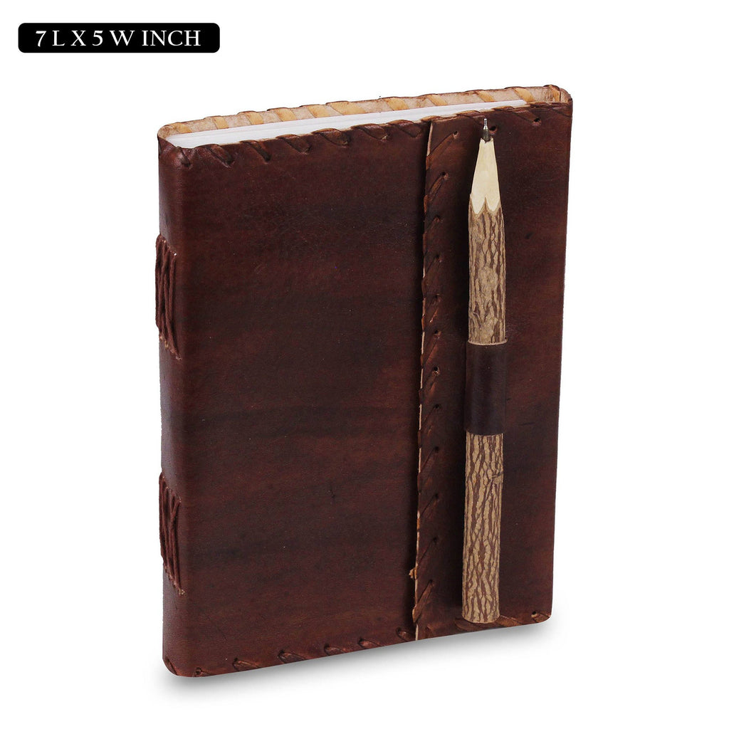 Handmade Leather Journal Combo – Sketchbook, Diary & Notebook Set