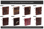 Handmade Leather Journal Combo – Sketchbook, Diary & Notebook Set