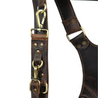 Personalized Dual Buffalo Leather Camera Harness