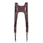 Dual Leather Camera Strap Harness – Personalized Photographer Gift