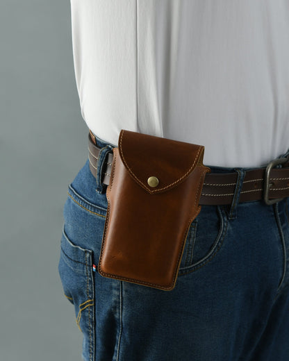 Leather Mobile Holster Case For iPhone 13 14 15 | Samsung Galaxy S22 S23 S24 | Google Pixel | Universal Phone Case | Leather Phone case