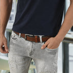The Artisan Belt — Full-Grain Dark Brown Leather
