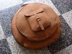 Tan Brown Buffalo Leather Cymbal Bag – Drummer Gift